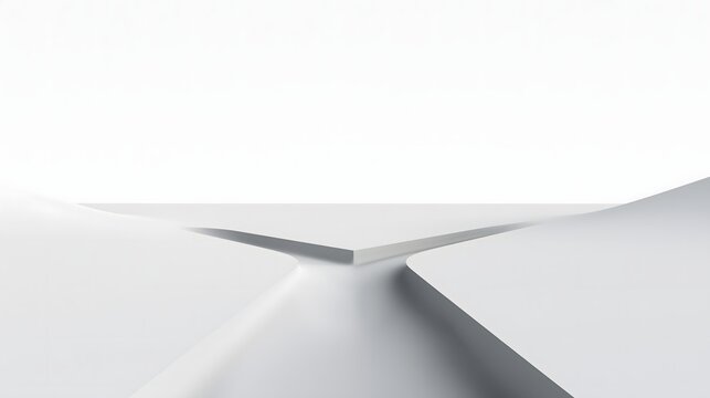 Conceptual background: Clean geometric backdrop with fork in the road representing strategic decision making