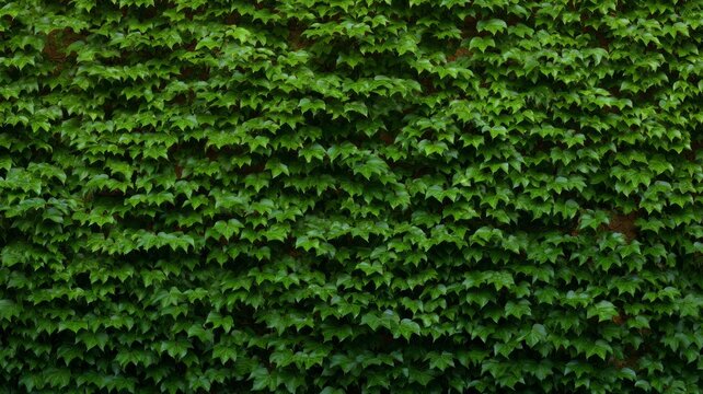 Dense ivy foliage with vibrant green hue. AI generated