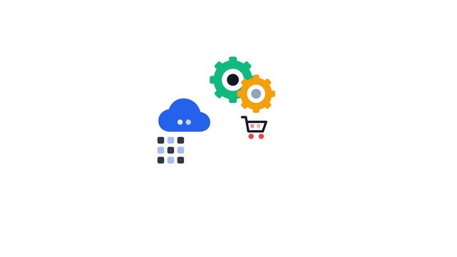 Premium sorting analytics panel gear and chat side rail UI web icon animation 158