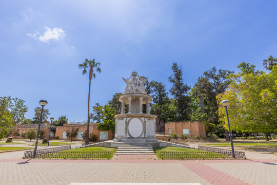 Historic Monument in Ayamonte Park, Andalusia, Spain