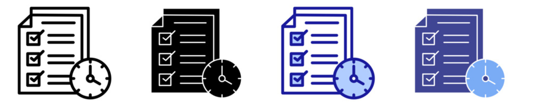 Task Management Icon Set Multiple Style Collection
