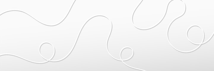 Line cable drawing and squiggle curve long with white abstract tangle. Thin wavy curvy and thread pattern vector with loop squiggly spring. Wire line doodle and rope squiggle divider. © Tetiana Kubara