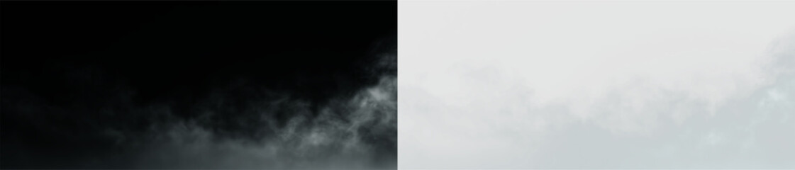 Clouds drift across a clear sky in daylight hours during a peaceful afternoon, on a transparent background © Liubov