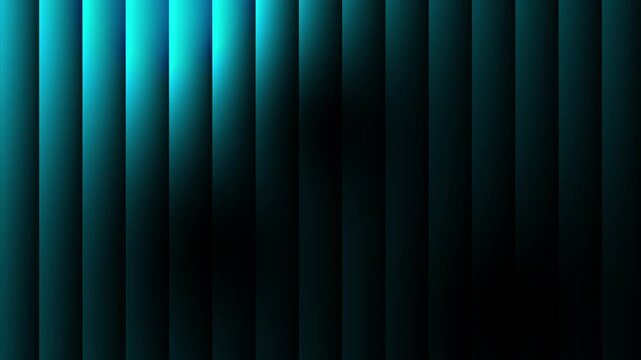 4k looping video dark cyan abstract light lines curtain glass gradient effect on a black dynamic striped background atmospheric futuristic pattern liquid glow soft waves layers luminos design
