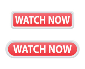 Fototapeta premium Watch Now Buttons Vector Illustrations. 