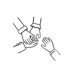 Fototapeta premium teamwork, groupwork, icon for a solid team, collaboration, vector illustration, hand drawn illustration