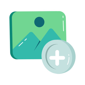 Modern design icon of add picture