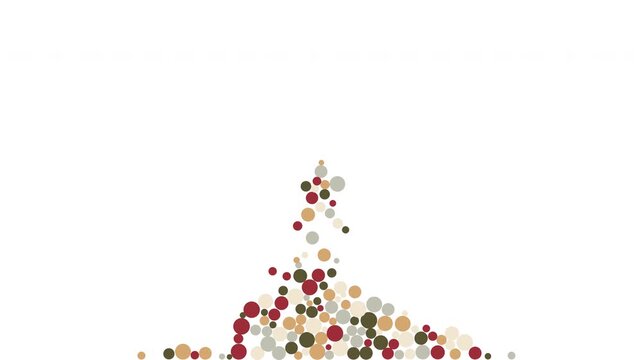 Dots elements dynamic motion effect animated illustration on a white background
