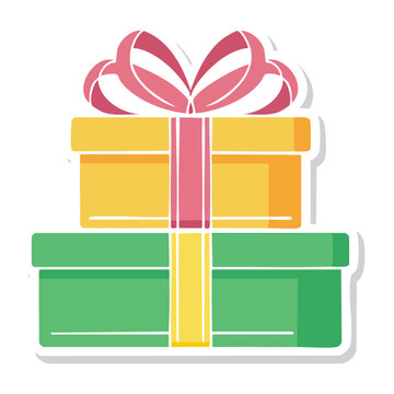 Stacked Gift Boxes with Bow Icon