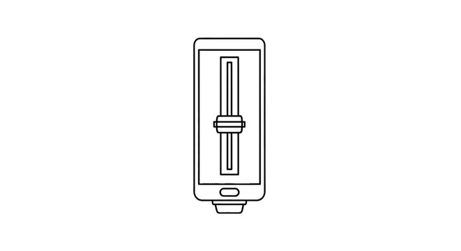 Mobile app screen with vertical fader interface