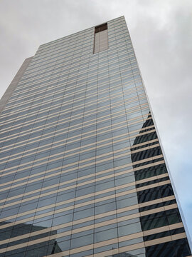 Close up moderen office buildings in the finance district. Morumbi, Sao Paulo, Brazil.