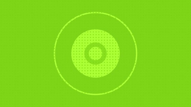 Animated green background with concentric circles