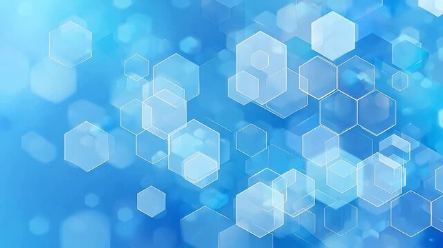 Abstract hexagonal pattern on blue background