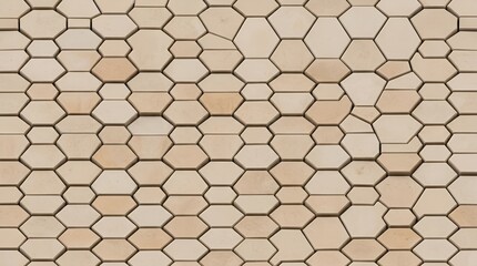 Naklejka premium Geometric Hexagon Paving Stones Texture Background