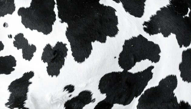 Cow skin black and white spotted pattern texture