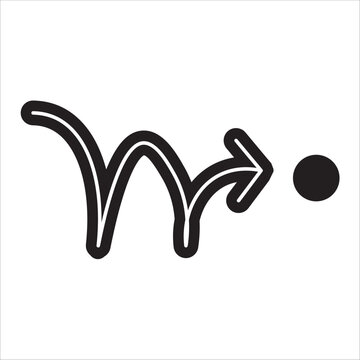 bounce icon. simple flat solid vector