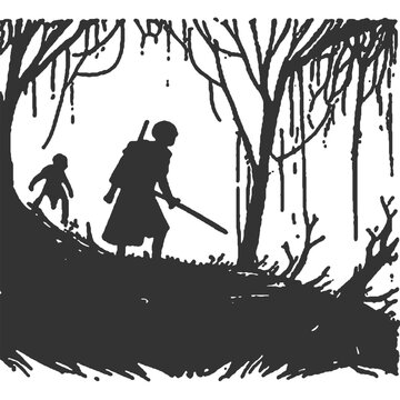 On a Massive Scale Vintage Illustration Vector