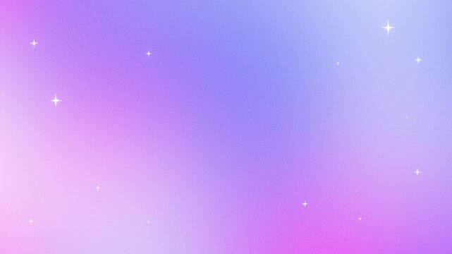 Seamless Looping Y2K Dreamcore Sparkle Star Animation on Pastel Pink Purple Blue Gradient Background