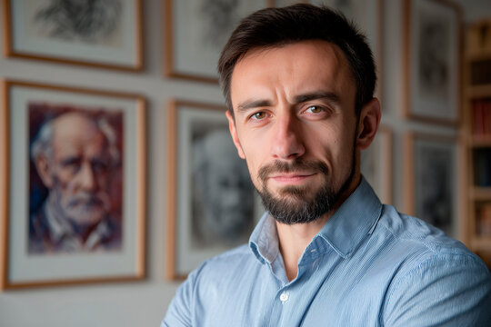 Professional corporate headshot of a businessperson for profile picture