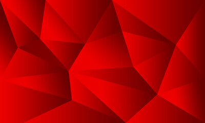 Obraz premium Red Polygonal Geometric Background
