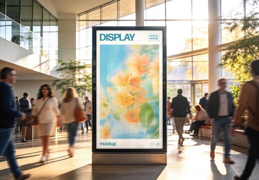 Event Hall Digital Signage Mockup For Branding Presentation