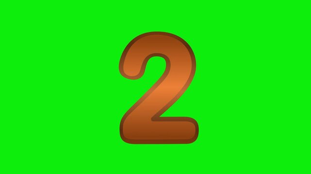 Seamless number animation on chroma key green screen background featuring fluid motion. Versatile stock clip with red, green tones for microstock and broadcast distribution.