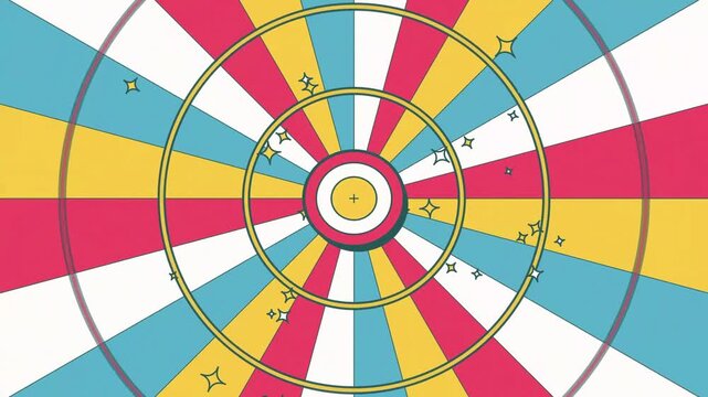 colorful wheel of fortune game show spinner