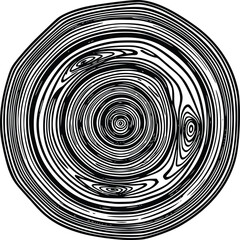 Fototapeta premium Vintage Wood Grain Texture Circle Hand Drawn Vector Illustration