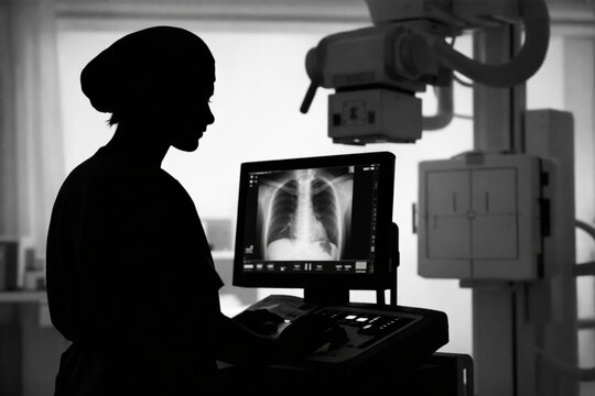 silhouette of a x-ray machine vector design 