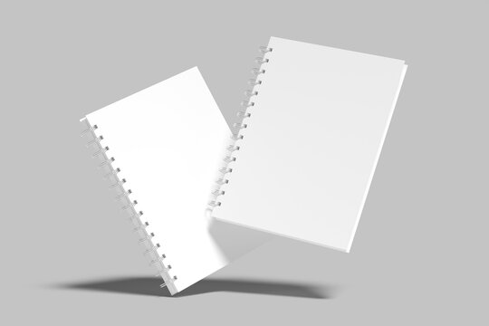 A5 Spiral Notebook Blank Mockup