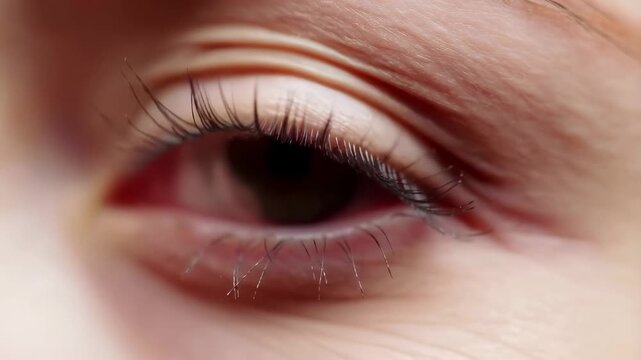 Close-up of a human eye showcasing intricate details and natural beauty. Represents vision, perception, and emotional connection