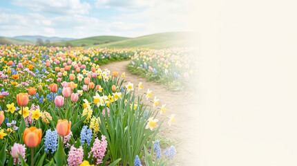 Fototapeta premium Vibrant spring flower festival showcasing colorful blooms and unforgettable experiences