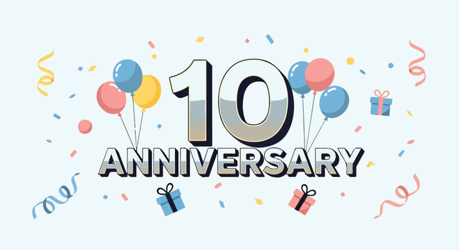Happy 10Th Anniversary」の写真素材 | 44,704件の無料イラスト画像