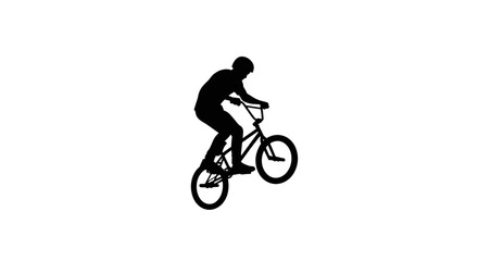 Obraz premium Man Riding a Bicycle Fast 1.