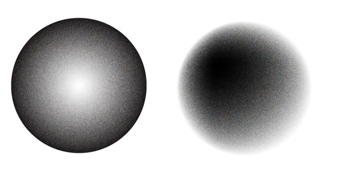 Noise grain circles, pointillism black gradient pattern of vector grainy abstract dots. Grainy noise sphere circles or spots with dotwork stipple halftone effect for tattoo