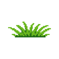 Fototapeta premium Pixel Art Green Grass