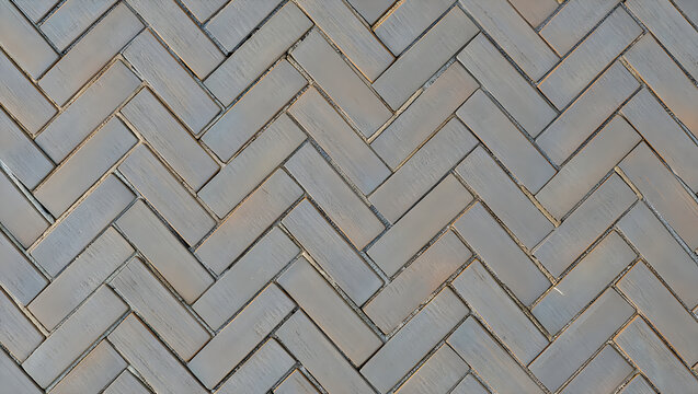 Grey Herringbone Brick Paver Texture Background for Landscaping