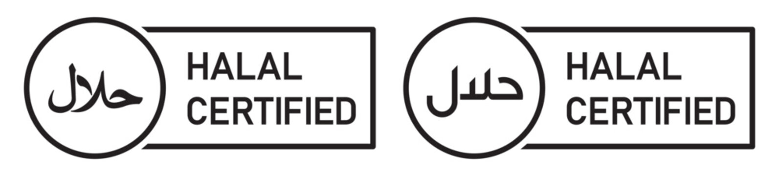 Halal food icon. Halal food label icon. Halal icon, vector illustration