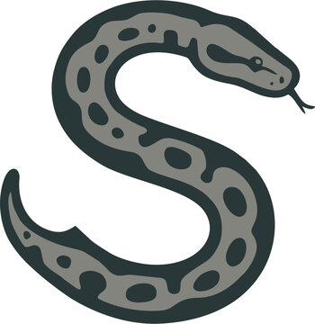 illustration of a snake's initials