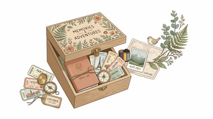 Vintage Treasure Box With Jewels. © Jem