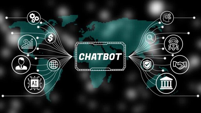 Global Digital Business Growth & chatbot Network 4k video
