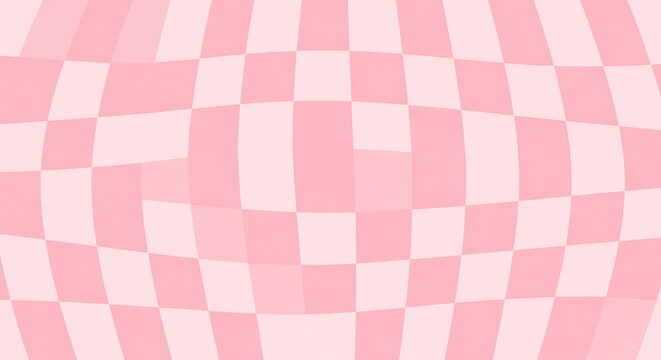 Abstract Pink Checkered Wave Pattern Background