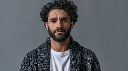 Obraz premium Paycheck Stress Young Middle Eastern Man Soft Relief