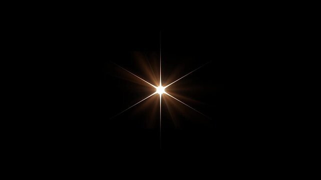 Twinkling star blast motion graphics with shimmering white sparkles, cartoon doodle stars and glowing night sky effects on black background in seamless ultra HD 4K loop