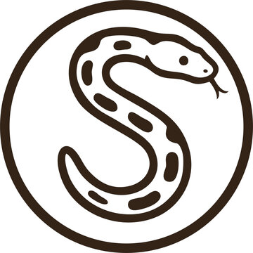 illustration of a snake's initials
