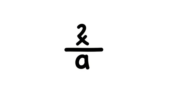 Mathematical fraction symbol.