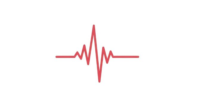Medical heartbeat rhythm symbol icon.