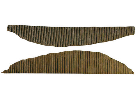 Two parallel wooden planks with natural grain texture