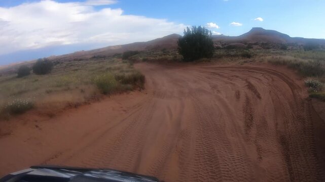 Immersive UTV travel video through the stunning red rock wilderness around Moab Utah
