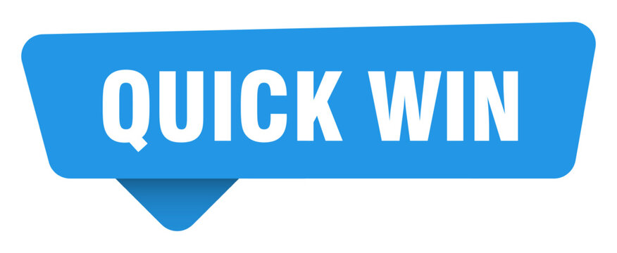quick win sticker. quick win blue sign isolated on transpatent background